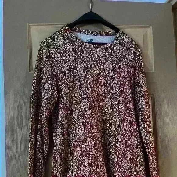 WOMEN  Large Lands' End long sleeve Top​​​​​​​​​​​​​​​​​​​​ - Picture 1 of 5